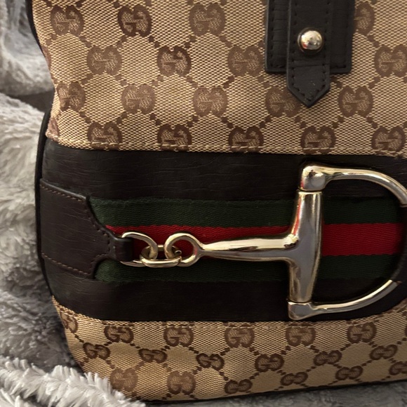 Gucci Tan and Black Signature Tote - Picture 9 of 12